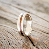 "VERTIGO" - OFFSET KOA WOOD WEDDING BAND-10