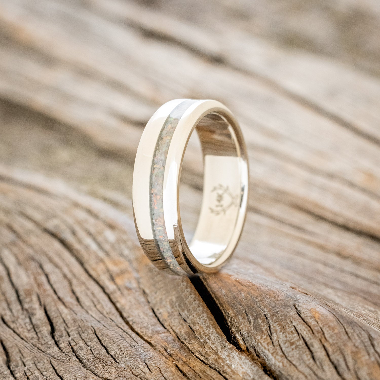 "VERTIGO" - FIRE & ICE OPAL WEDDING BAND-13