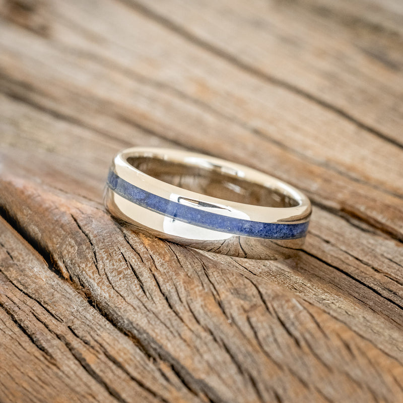 "VERTIGO" - LAPIS LAZULI WEDDING BAND-2