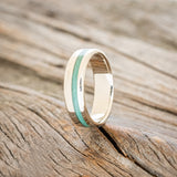 "VERTIGO" - MALACHITE WEDDING RING FEATURING A 14K GOLD BAND-7