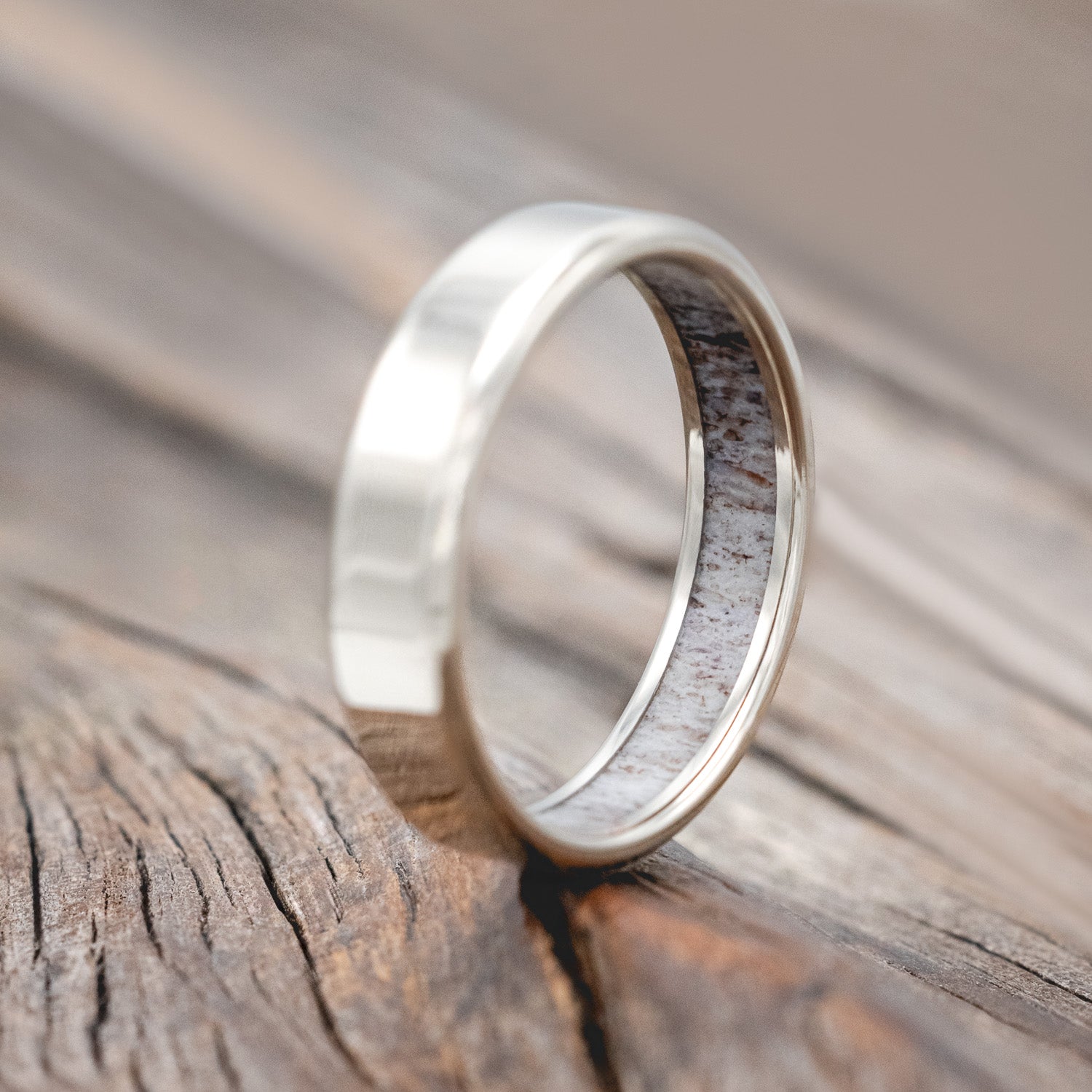 ANTLER LINED WEDDING BAND-Staghead Designs