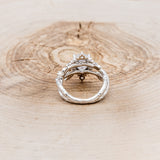 "ARTEMIS ON THE VINE DIVINE" - PEAR ENGAGEMENT RING WITH DIAMOND ACCENTS & A BRANCH-STYLE BAND-8