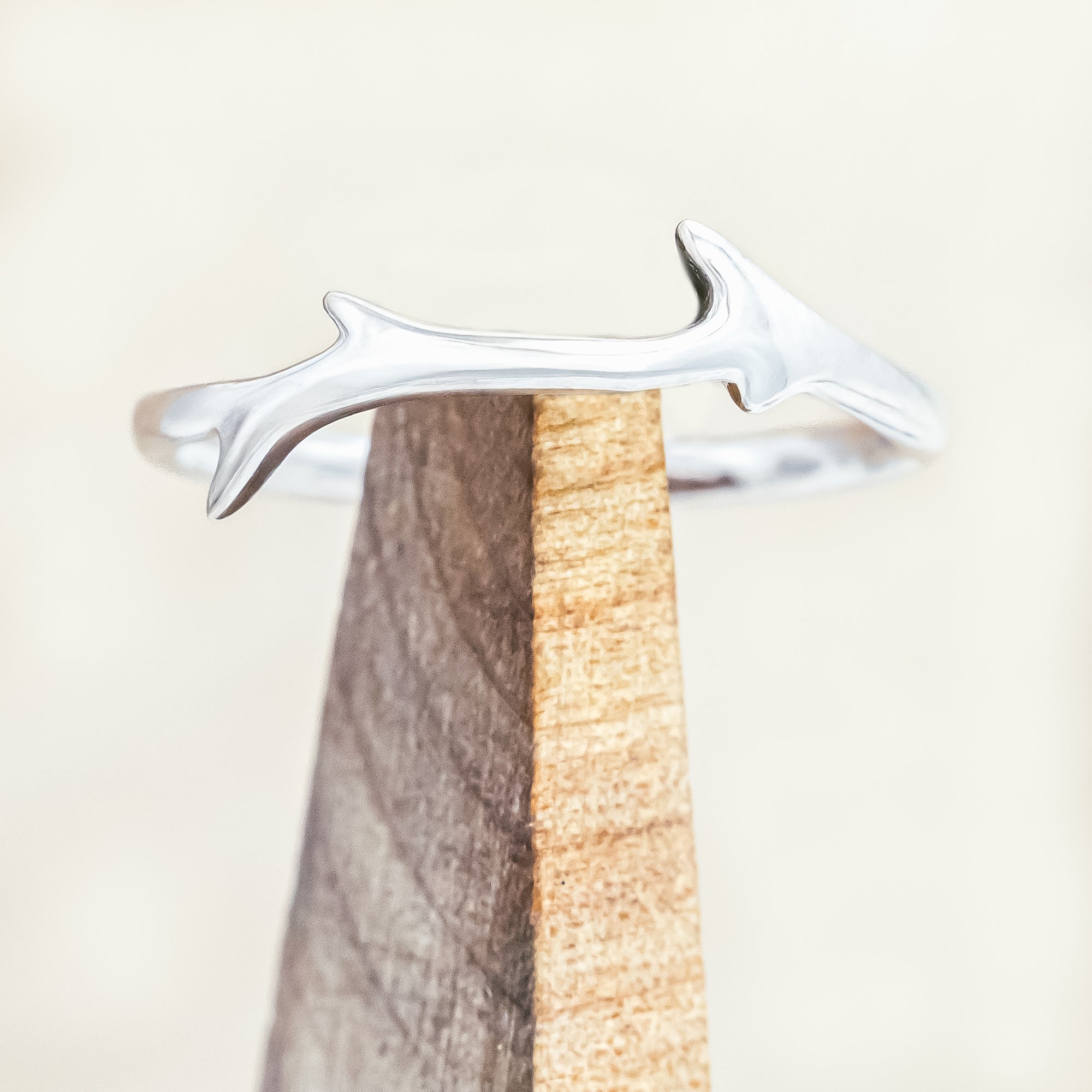 "ARTEMIS" - ENGAGEMENT RING WITH ANTLER-STYLE STACKING BAND - MOUNTING ONLY - SELECT YOUR OWN STONE-Staghead Designs