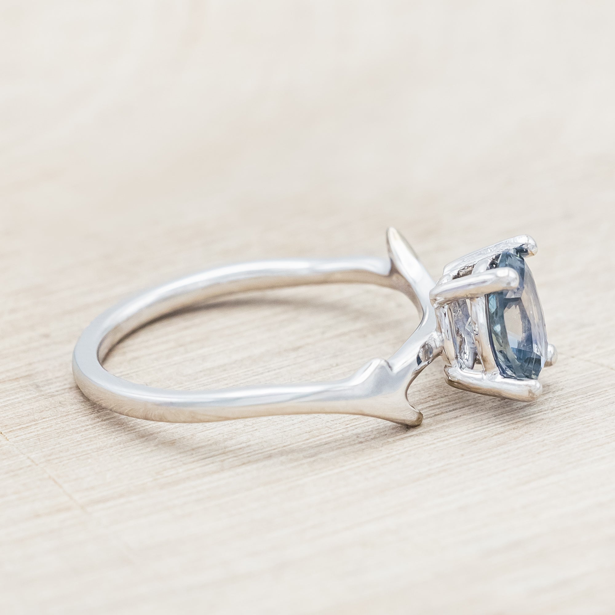 "ARTEMIS" - ENGAGEMENT RING WITH ANTLER-STYLE STACKING BAND - MOUNTING ONLY - SELECT YOUR OWN STONE-Staghead Designs