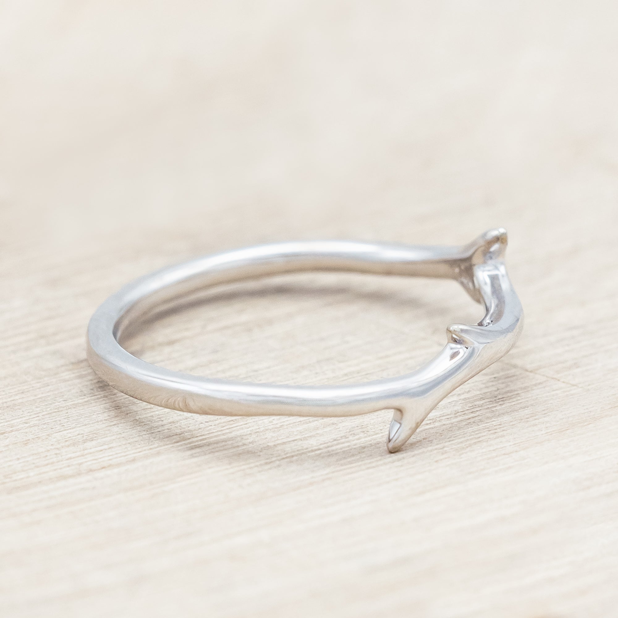 "ARTEMIS" - ENGAGEMENT RING WITH ANTLER-STYLE STACKING BAND - MOUNTING ONLY - SELECT YOUR OWN STONE-Staghead Designs