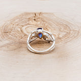 "ARTEMIS" - PEAR SHAPED LAB-GROWN ALEXANDRITE ENGAGEMENT RING WITH MARQUISE DIAMOND ACCENTS