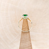 "AURA" - BIRTHSTONE RING WITH A LAB-GROWN EMERALD CENTER STONE & DIAMOND ACCENTS