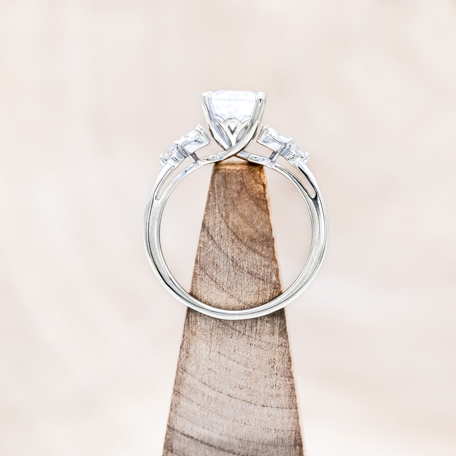 "BLOSSOM" - OVAL CUT ENGAGEMENT RING WITH DIAMOND ACCENTS-Staghead Designs