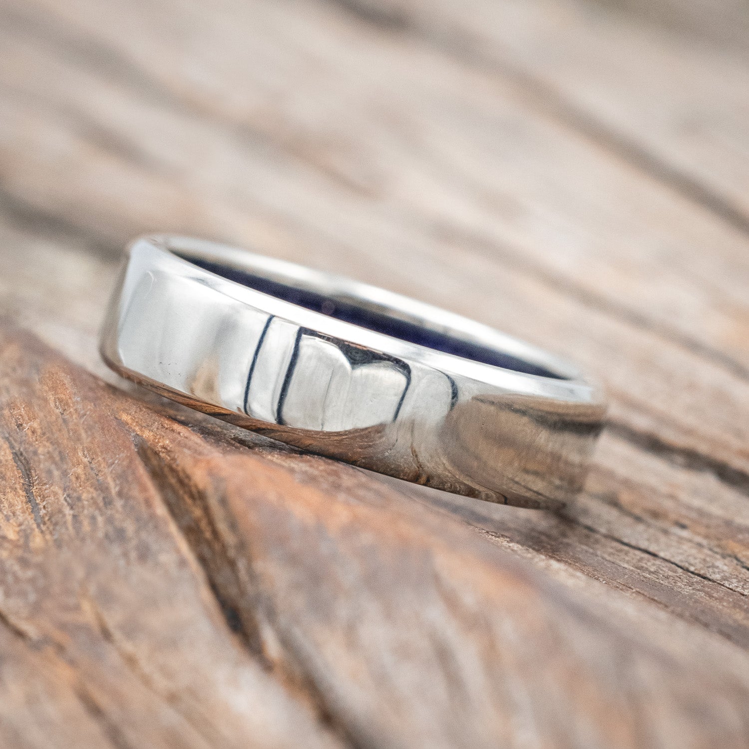 BLUE GOLDSTONE CHANNEL LINED RING-Staghead Designs