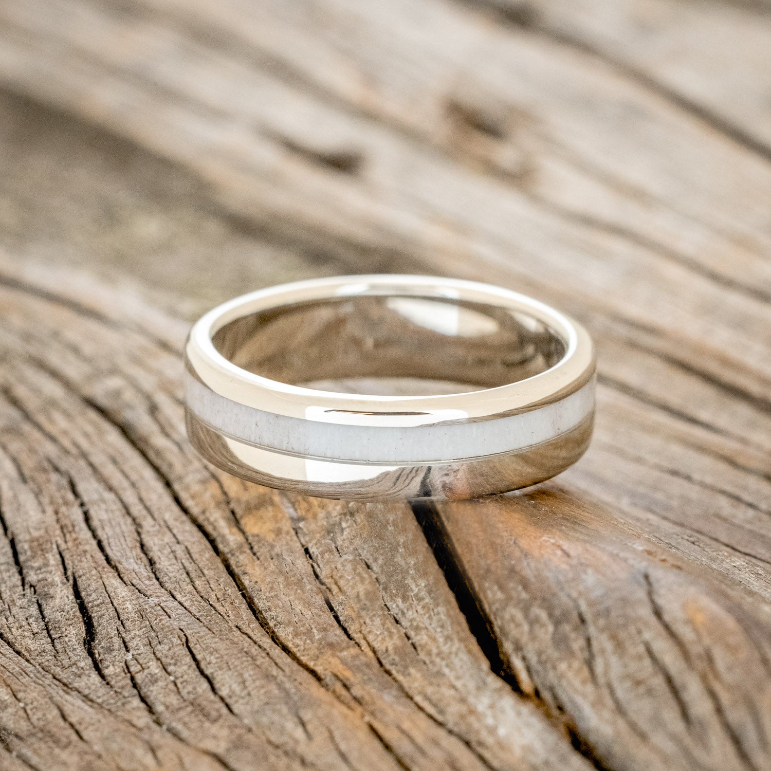 "CASTOR" - ANTLER WEDDING RING FEATURING A 14K GOLD BAND-6