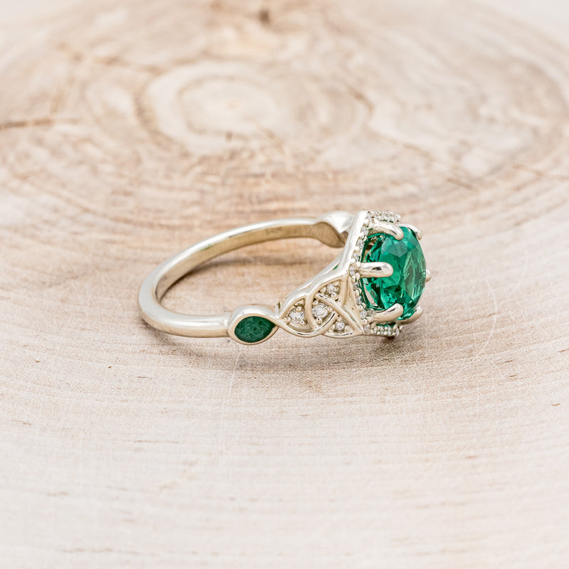 Celtic Trinity Skull Engagement Ring Created Emerald Skull Ring Sterling  Silver | eBay