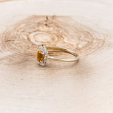 "CLEOPATRA" - OVAL CITRINE ENGAGEMENT RING WITH DIAMOND HALO-9