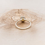 "CLEOPATRA" - OVAL CITRINE ENGAGEMENT RING WITH DIAMOND HALO-11