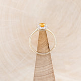 "CLEOPATRA" - OVAL CITRINE ENGAGEMENT RING WITH DIAMOND HALO-12