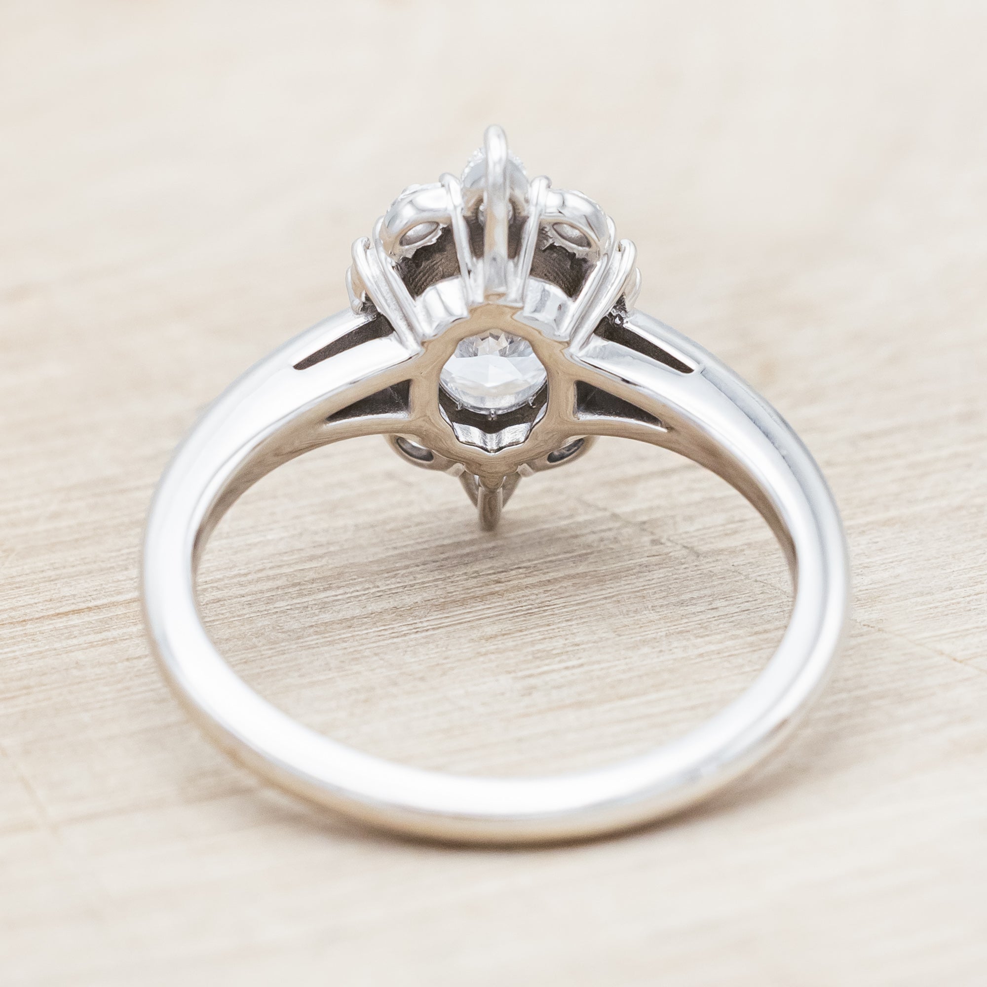 "COSETTE" - OVAL CUT LAB-GROWN DIAMOND ENGAGEMENT RING WITH LAB-GROWN DIAMOND ACCENTS-Staghead Designs