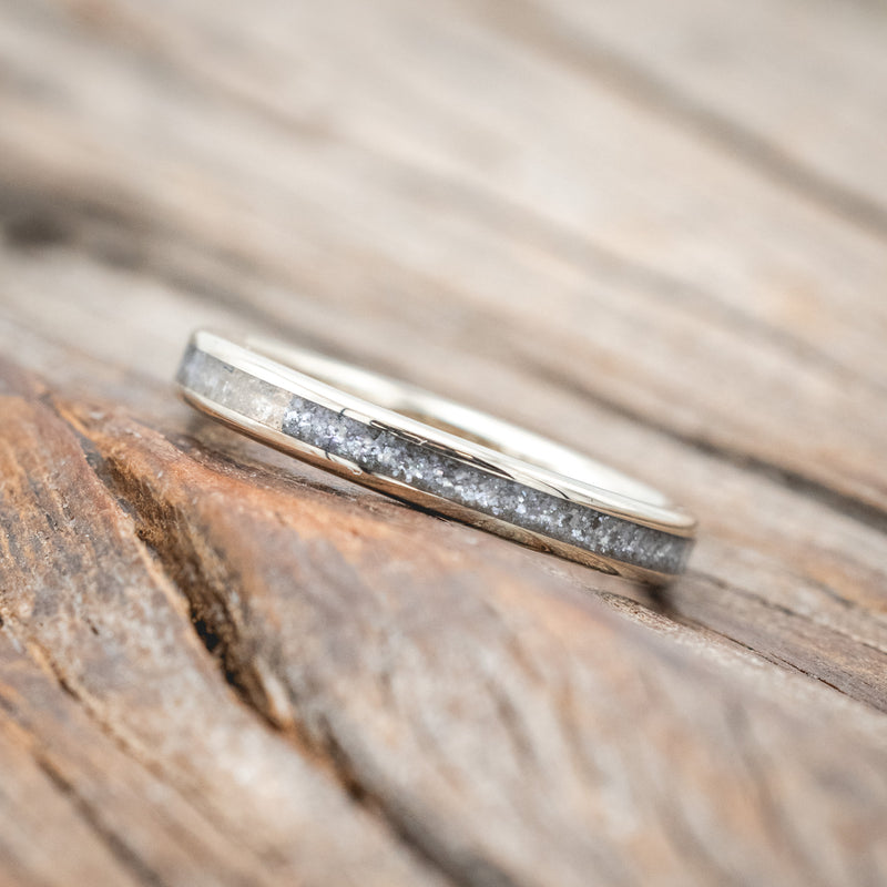 "COSMO" - MATCHING SET OF ANTLER & DIAMOND DUST WEDDING BANDS