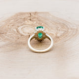 "DESTINY" - PEAR-SHAPED LAB-GROWN EMERALD ENGAGEMENT RING WITH DIAMOND ACCENTS-5