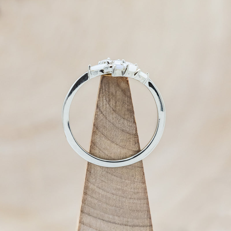 "DOVE" - VINE STYLE RING WITH MARQUISE OPAL ACCENTS-Staghead Designs