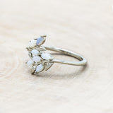 "DOVE" - VINE STYLE RING WITH MARQUISE OPAL ACCENTS-Staghead Designs