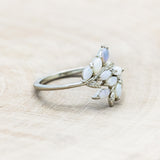 "DOVE" - VINE STYLE RING WITH MARQUISE OPAL ACCENTS-Staghead Designs