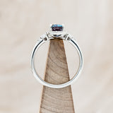 "DREAM" - PEAR-SHAPED LAB-GROWN ALEXANDRITE ENGAGEMENT RING WITH DIAMOND HALO & ACCENTS-Staghead Designs