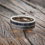 "DYAD" - GREY BIRCH WOOD & ANTLER WEDDING BAND-Staghead Designs