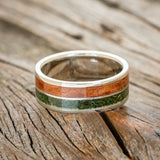 "DYAD" - MOSS & REDWOOD WEDDING BAND-3