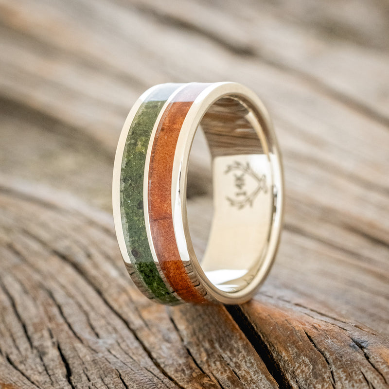 "DYAD" - MOSS & REDWOOD WEDDING BAND-1