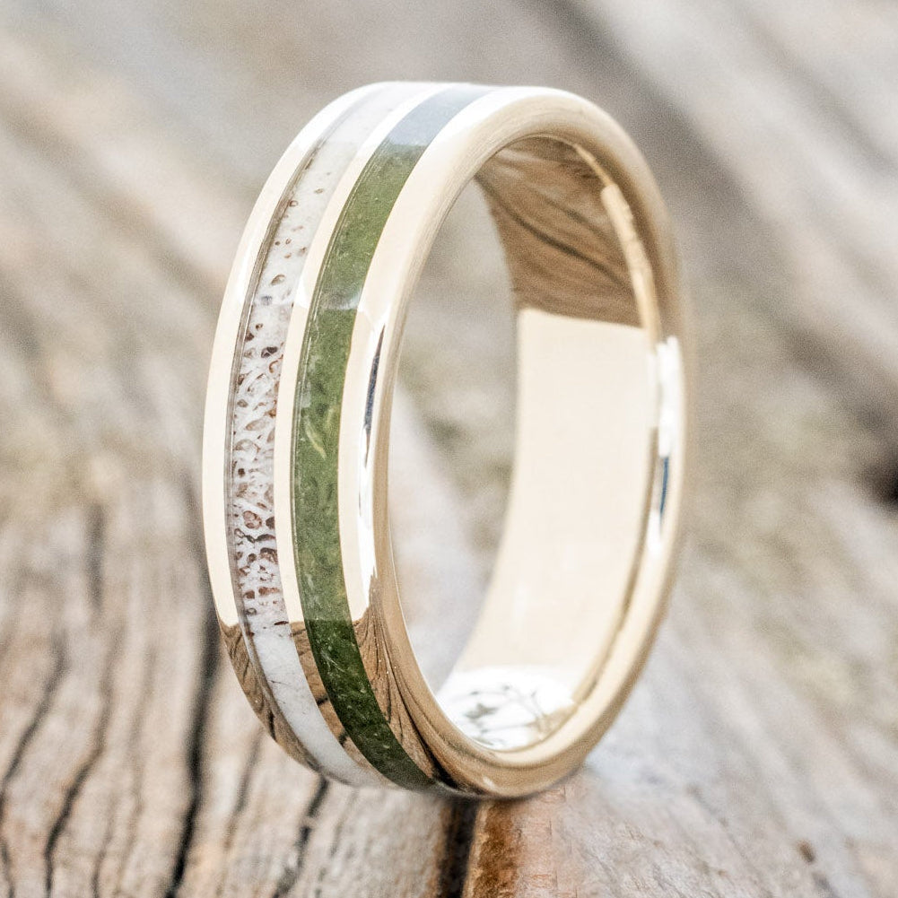 "DYAD" - MOSS & ANTLER WEDDING BAND-22