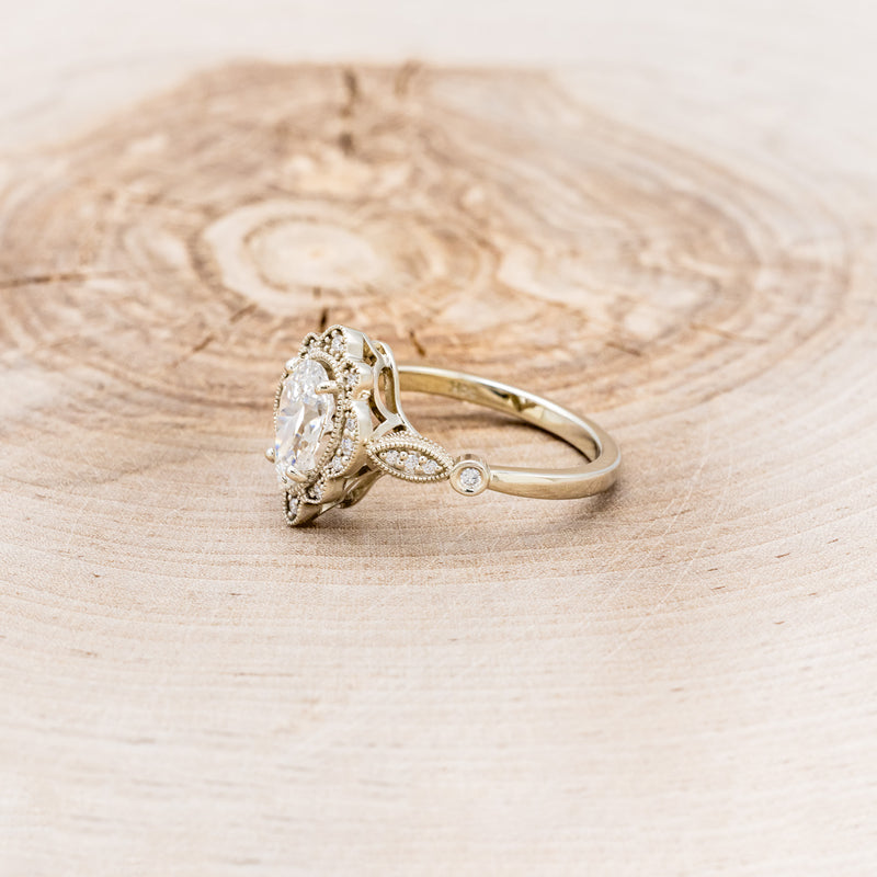 "EILEEN" - PEAR CUT LAB-GROWN DIAMOND ENGAGEMENT RING WITH DIAMOND ACCENTS