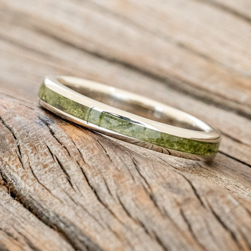 "ETERNA" - MOSS INLAY STACKING BAND-6