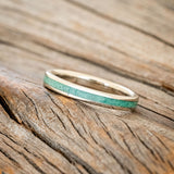 "ETERNA" - MALACHITE STACKING BAND FEATURING A 14K GOLD BAND-5