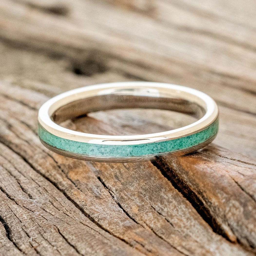 "ETERNA" - MALACHITE STACKING BAND FEATURING A 14K GOLD BAND-6