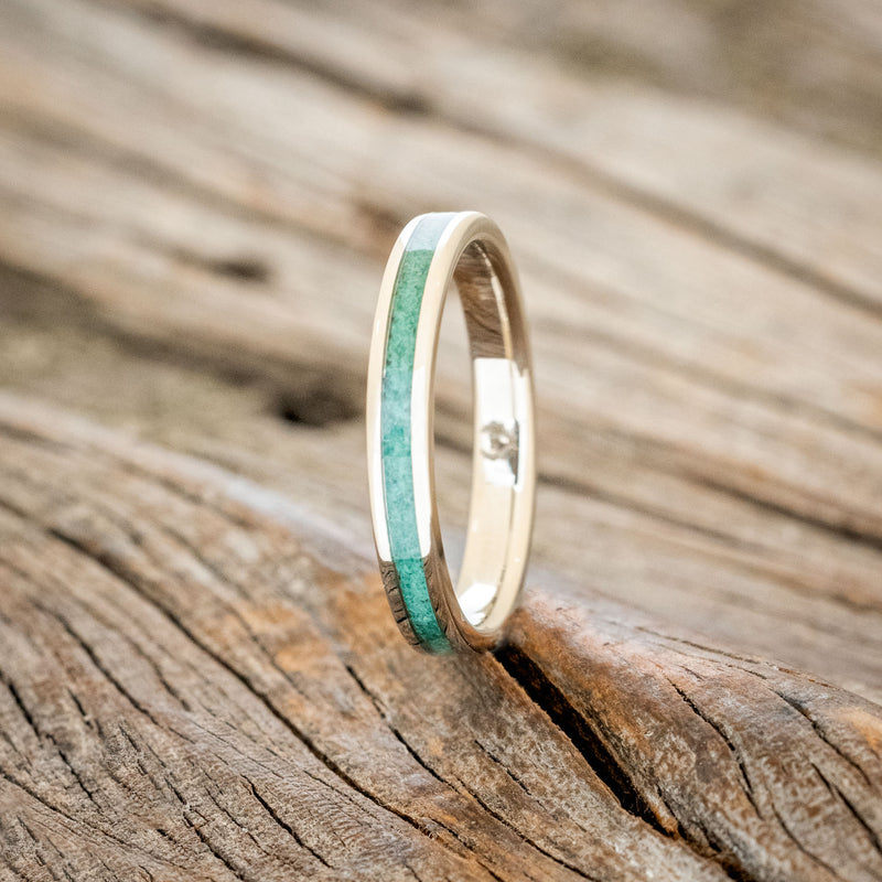 "ETERNA" - MALACHITE STACKING BAND FEATURING A 14K GOLD BAND-4