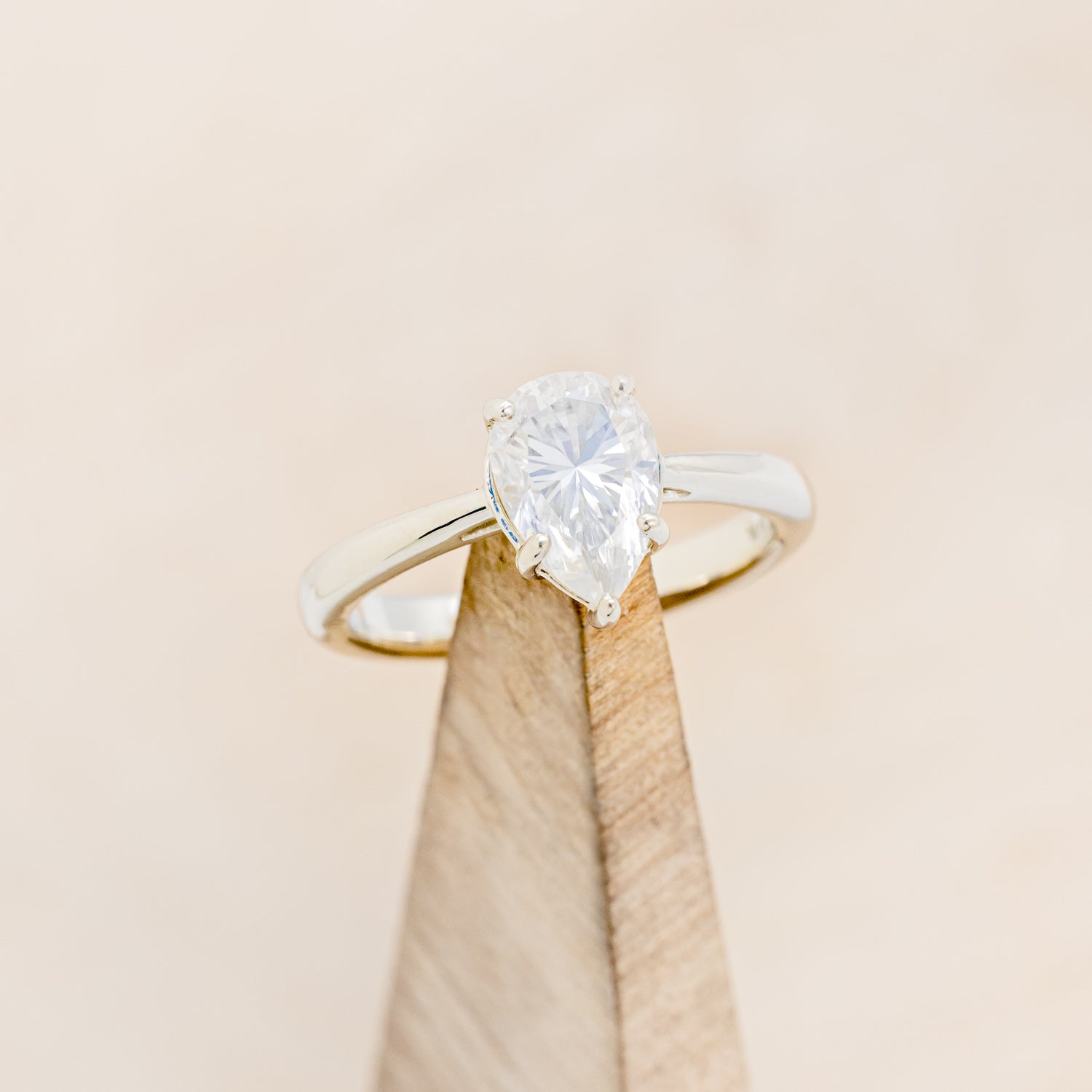 5 PRONG PEAR-SHAPED MOISSANITE SOLITAIRE ENGAGEMENT RING-7