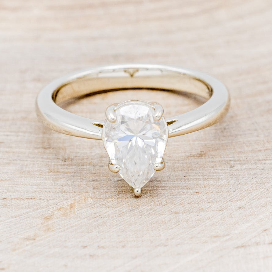 5 PRONG PEAR-SHAPED MOISSANITE SOLITAIRE ENGAGEMENT RING-10
