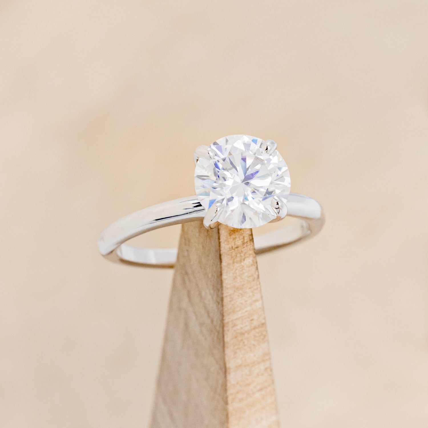 4 PRONG ROUND CUT SOLITAIRE ENGAGEMENT RING - MOUNTING ONLY - SELECT YOUR OWN STONE-11