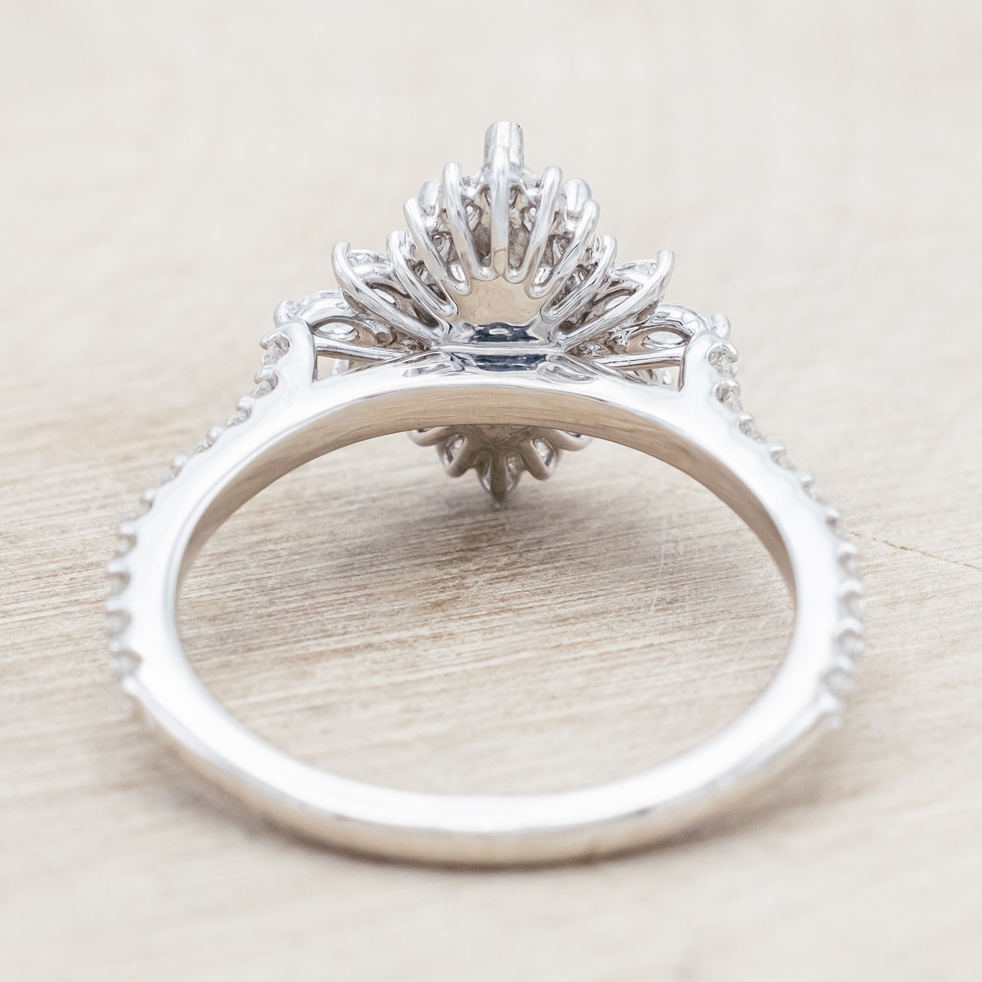 "FRITZI" - MARQUISE CUT MOISSANITE ENGAGEMENT RING WITH DIAMOND ACCENTS-Staghead Designs