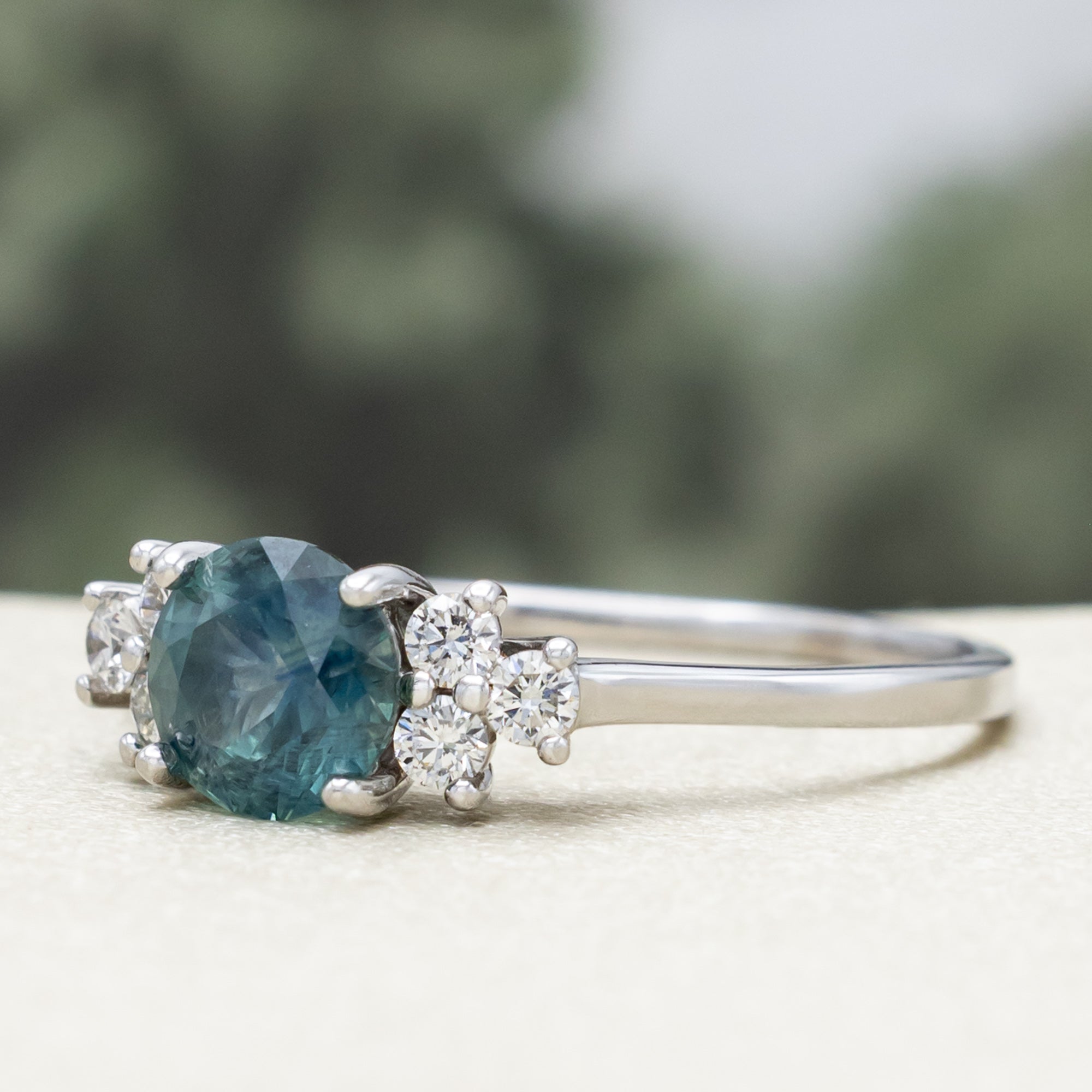 "Gina" - Engagement Ring With Diamond Accents - Mounting Only - Select Your Own Stone-Staghead Designs