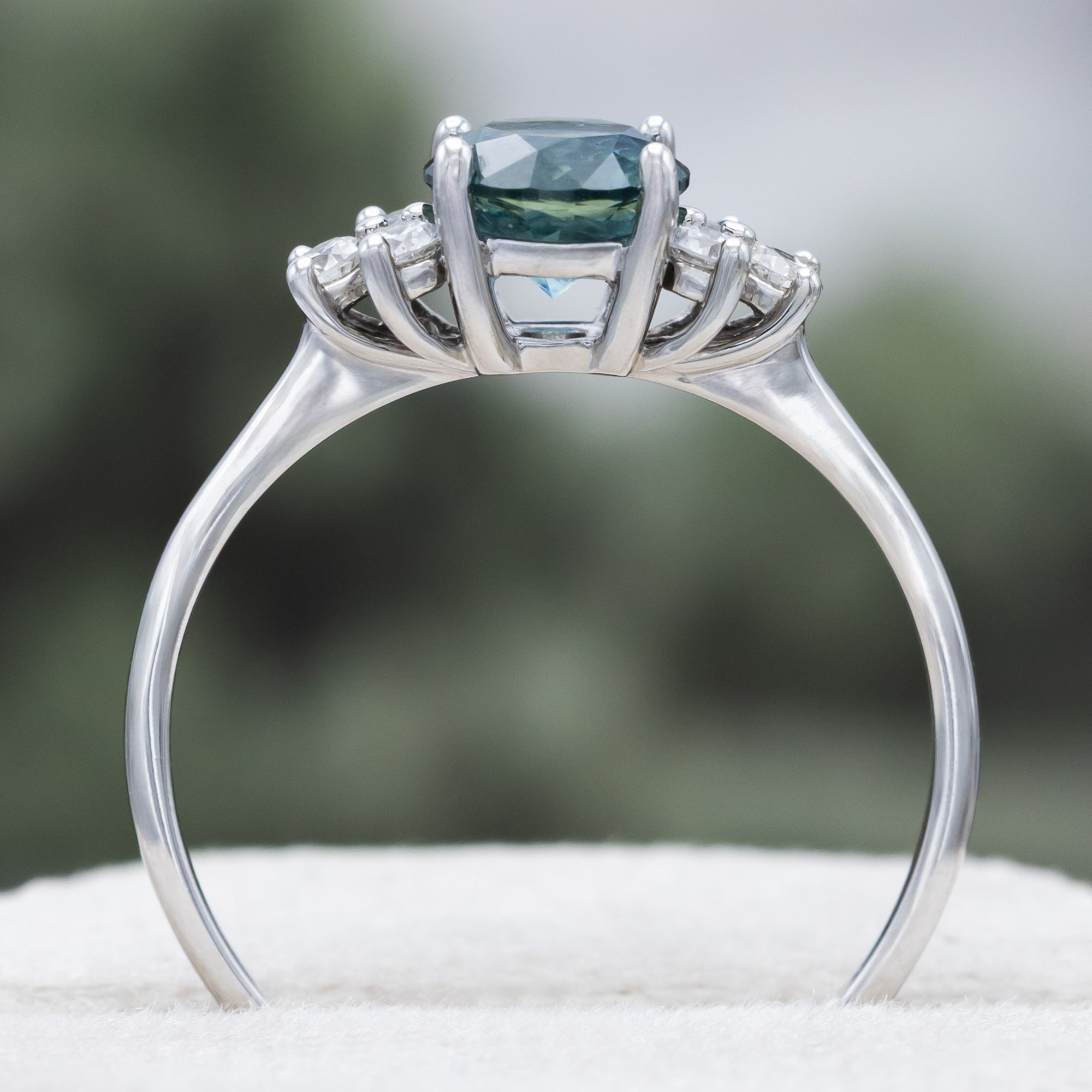 "Gina" - Engagement Ring With Diamond Accents - Mounting Only - Select Your Own Stone-Staghead Designs