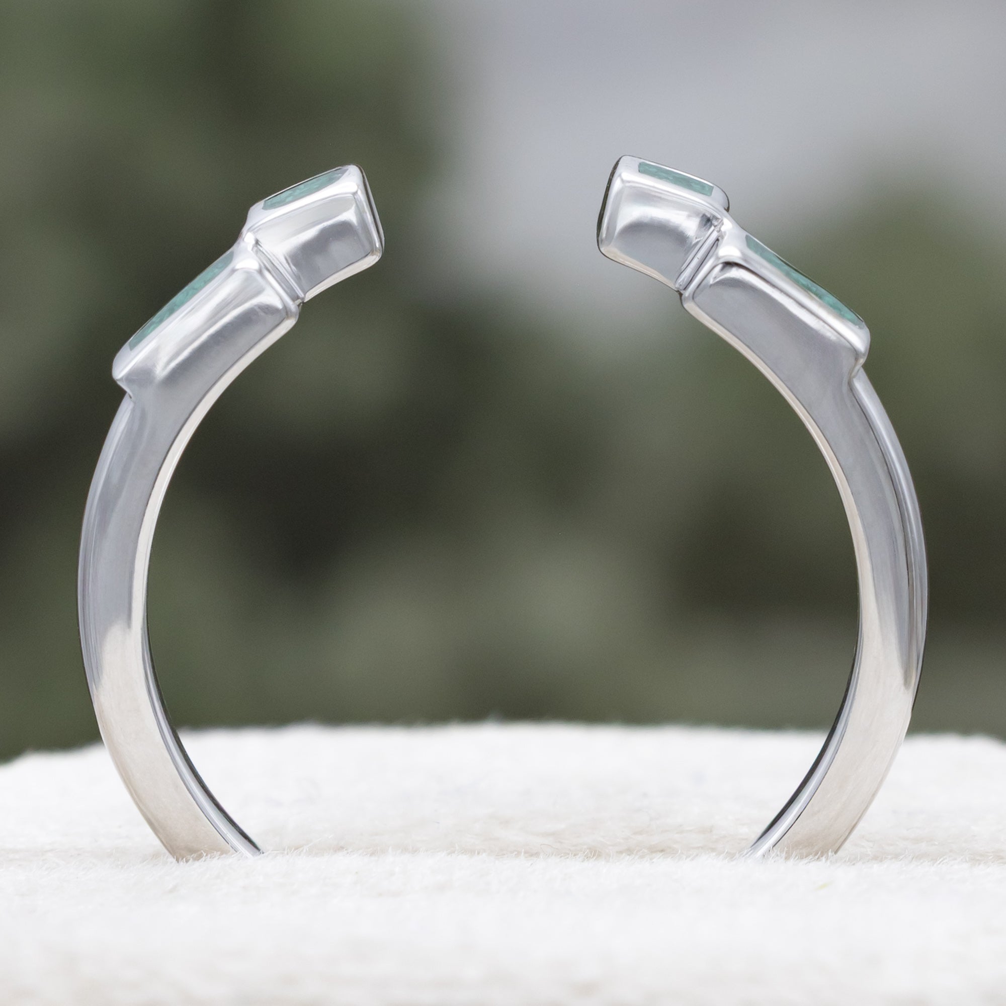 "Greta" - Emerald Cut Moissanite Engagement Ring With Wedding Bands-Staghead Designs