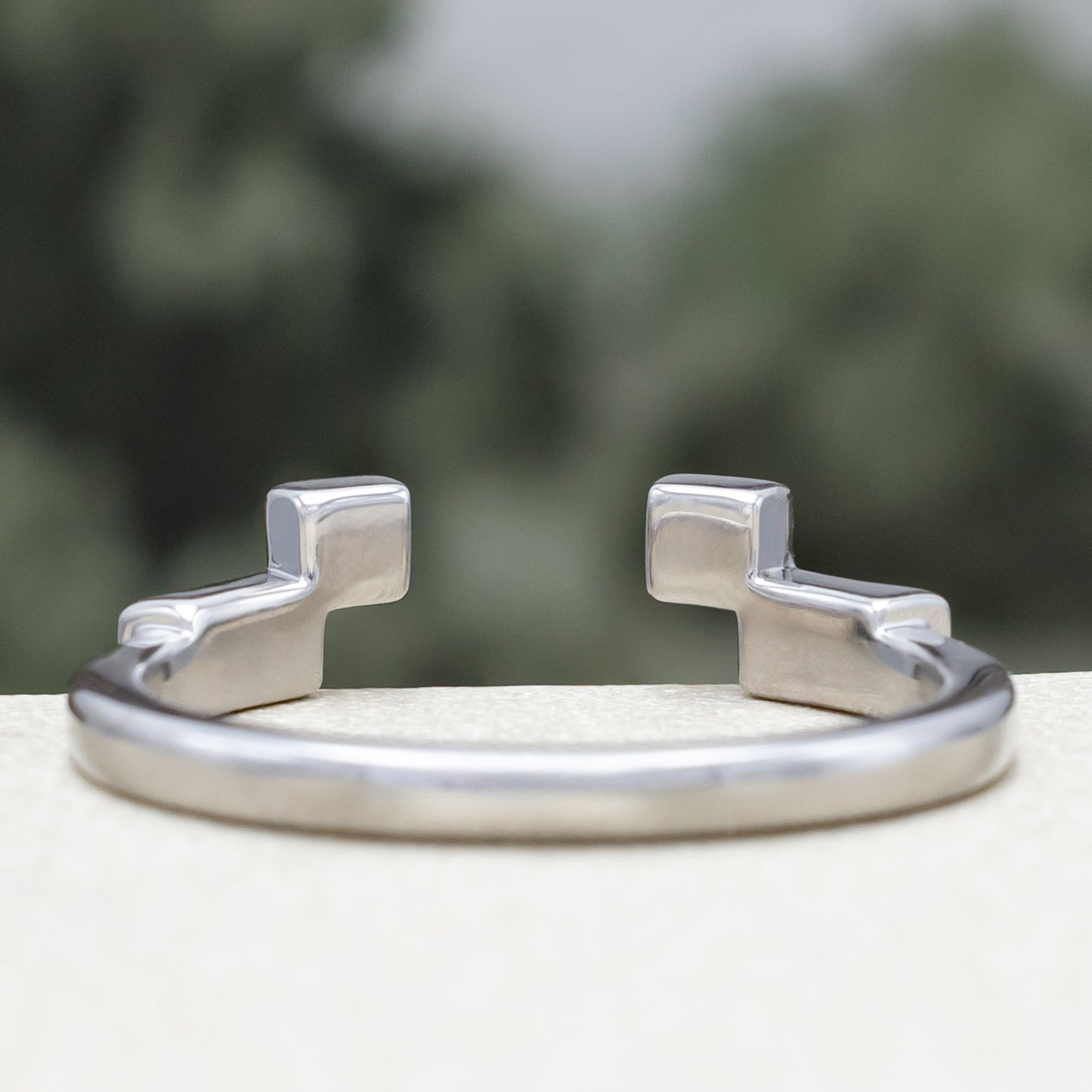 "Greta" - Emerald Cut Moissanite Engagement Ring With Wedding Bands-Staghead Designs