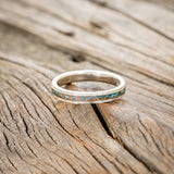 "ETERNA"- PATINA COPPER STACKING WEDDING BAND WITH A HAMMERED FINISH-6