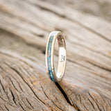 "ETERNA"- PATINA COPPER STACKING WEDDING BAND WITH A HAMMERED FINISH-4