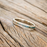 "ETERNA"- PATINA COPPER STACKING WEDDING BAND WITH A HAMMERED FINISH