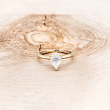 SOLITAIRE PEAR MOONSTONE ENGAGEMENT RING