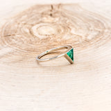 "JENNY FROM THE BLOCK" - TRIANGLE LAB-GROWN EMERALD ENGAGEMENT RING-2