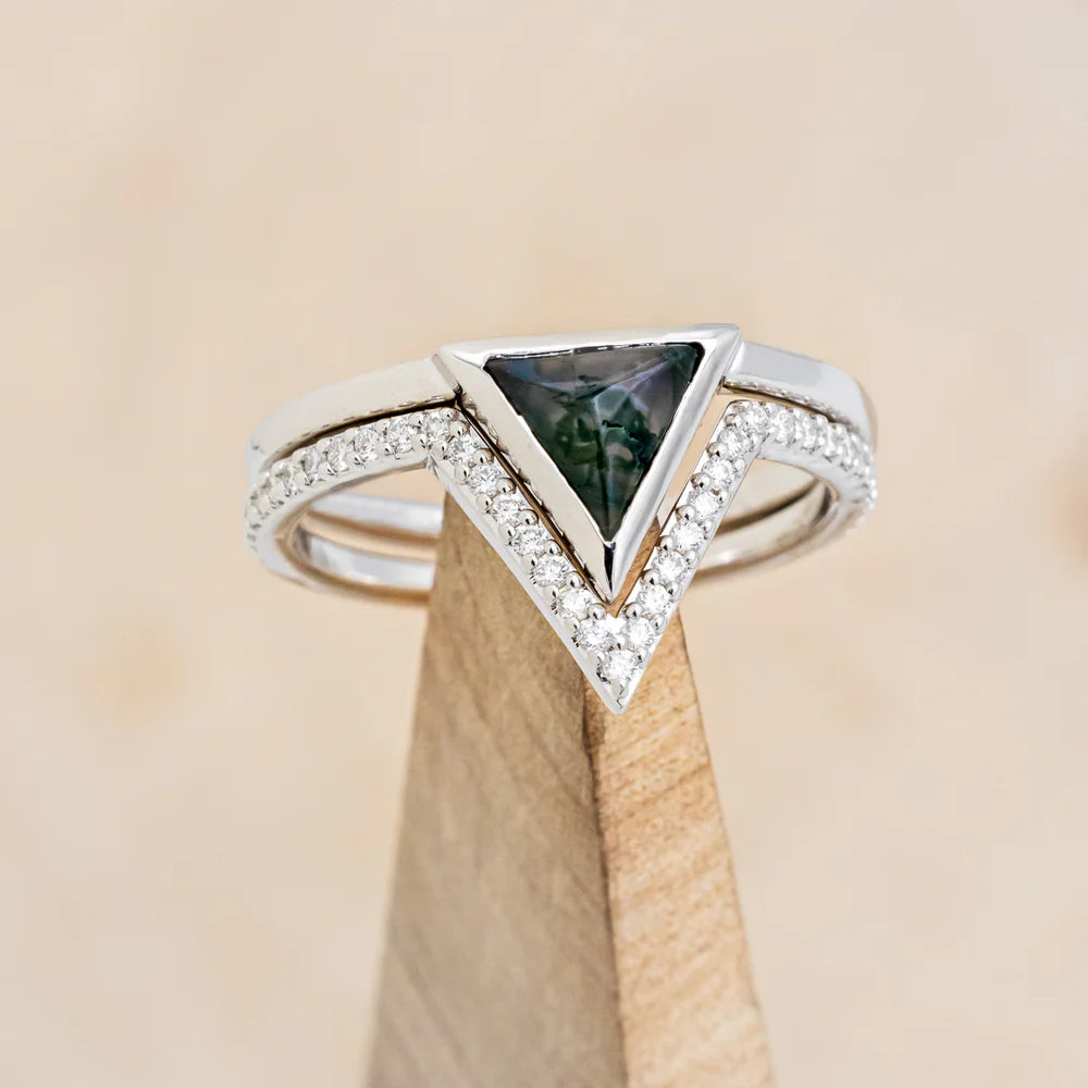 "JENNY FROM THE BLOCK" - TRIANGLE CUT ENGAGEMENT RING-Staghead Designs