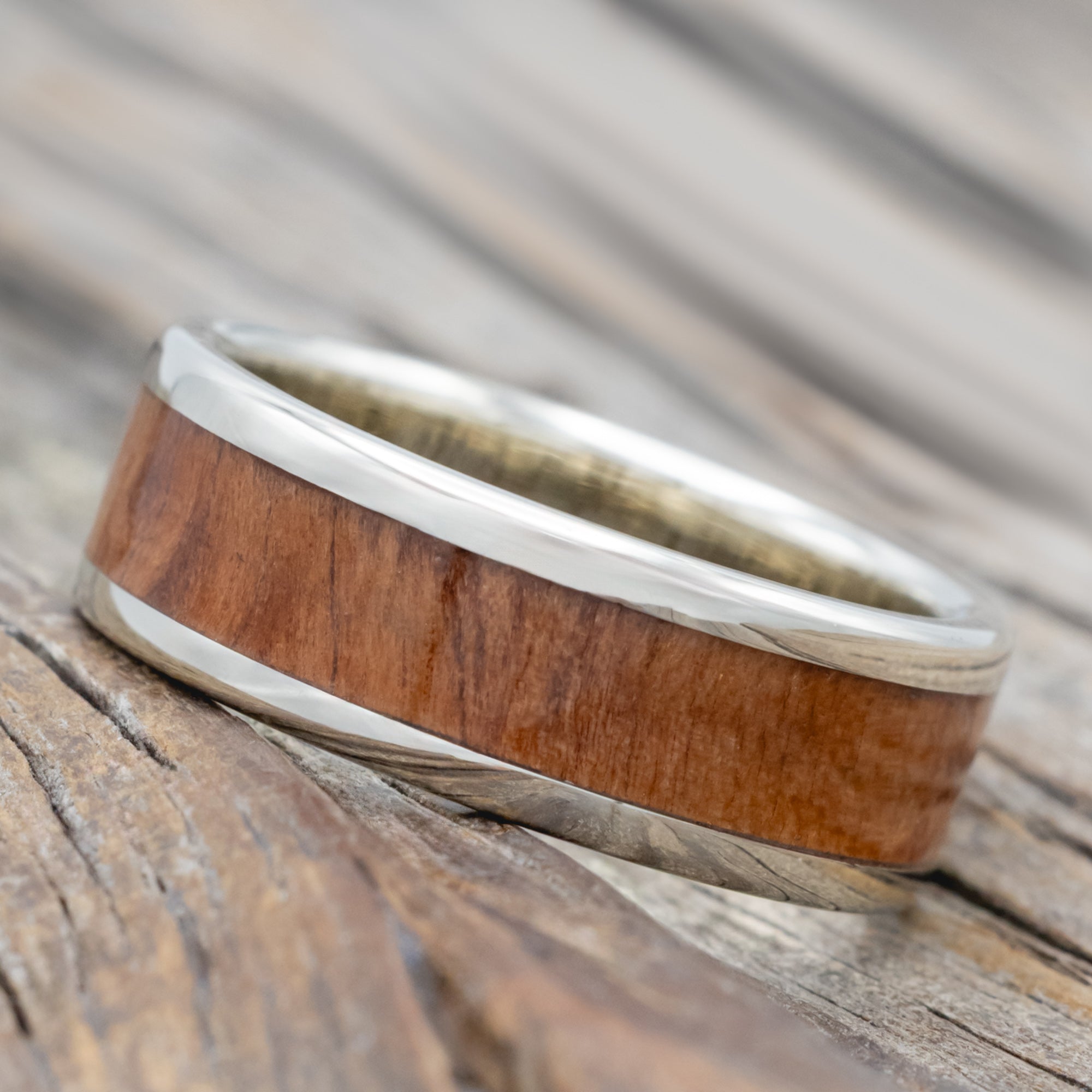 "Kalder" - Redwood Wedding Ring-Staghead Designs