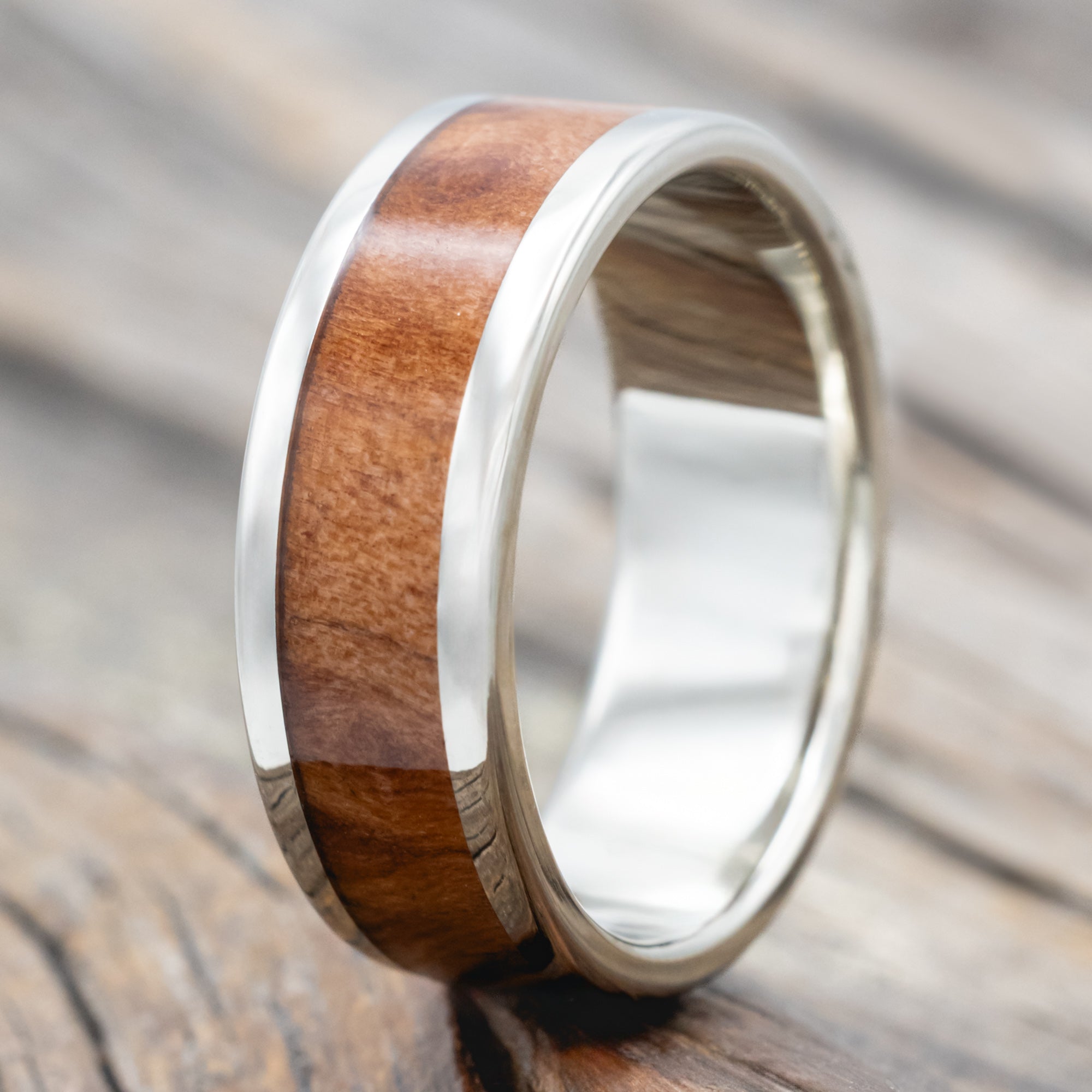 "Kalder" - Redwood Wedding Ring-Staghead Designs